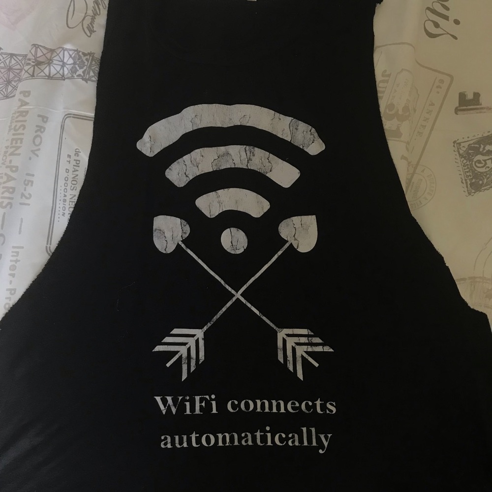 Black Graphic Muscle Tee